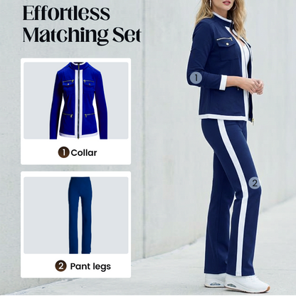 ✨50% OFF | Women's Sporty Chic Two-Piece Tracksuit Set – Stylish Comfort For Everyday & Travel🤍