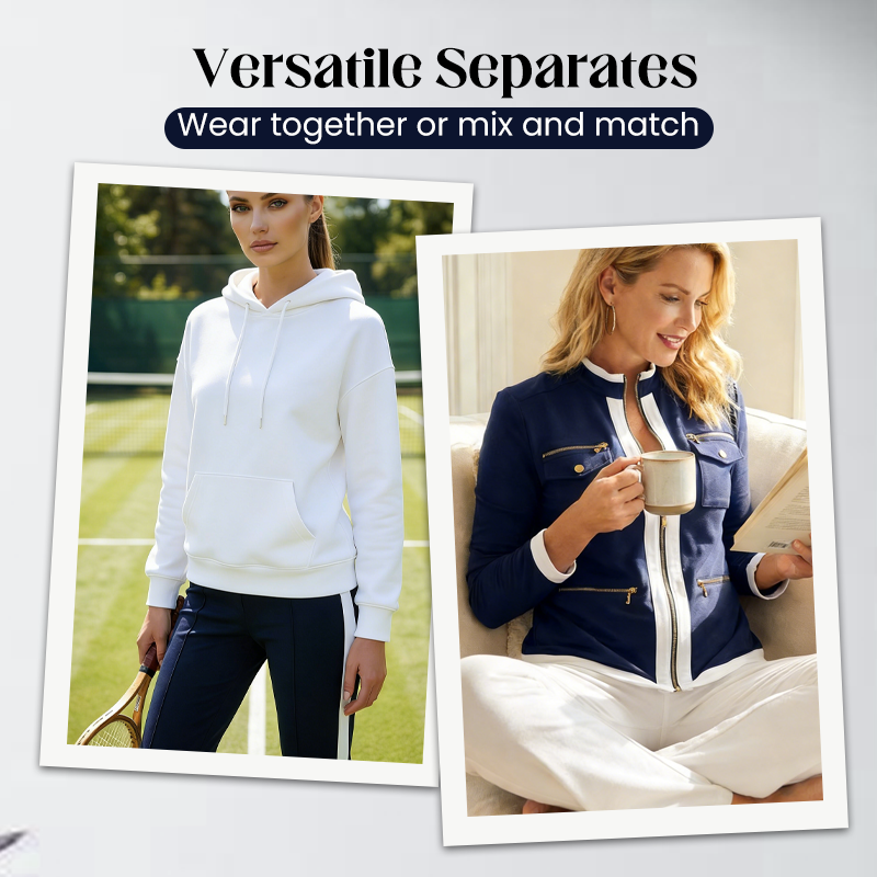 ✨50% OFF | Women's Sporty Chic Two-Piece Tracksuit Set – Stylish Comfort For Everyday & Travel🤍