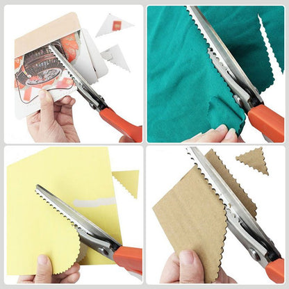 ✂️ 50% OFF TODAY! ✨ Multipurpose Pinking Shears – Professional Heavy Duty Serrated Scissors For Fabric & Crafting ✂️