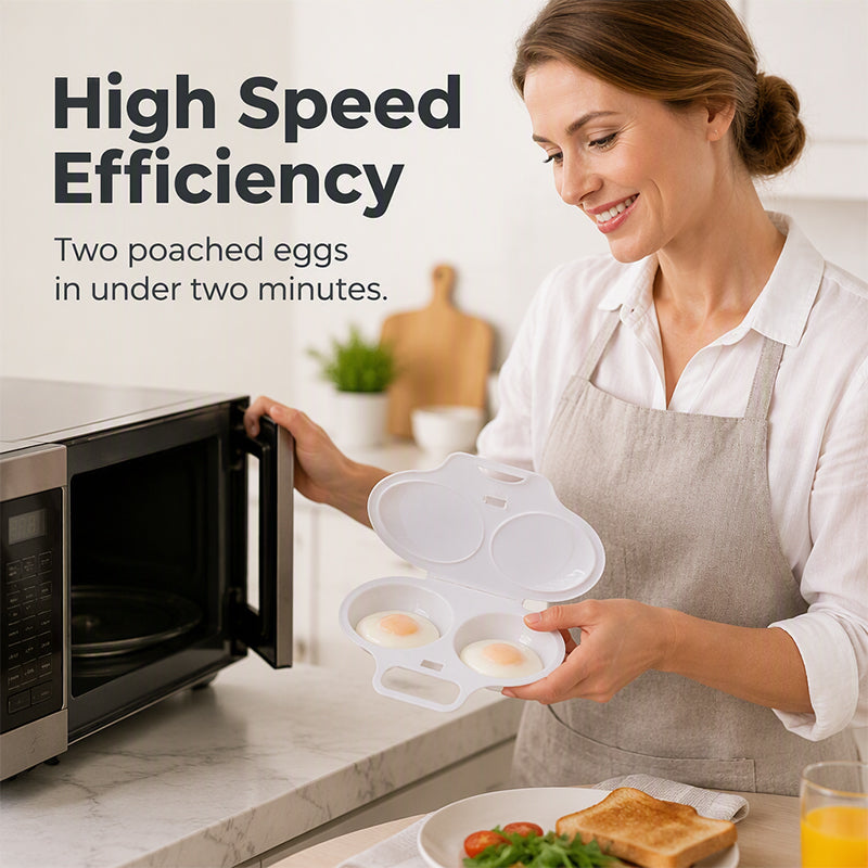 🔥 HALF PRICE SALE! ⏱️ 2-in-1 Microwave Egg Steamer – Perfect Poached Eggs In Minutes Without Mess 🍳