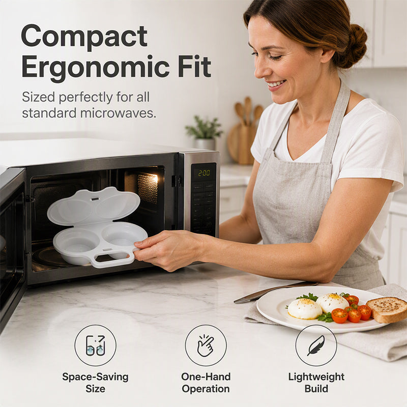 🔥 HALF PRICE SALE! ⏱️ 2-in-1 Microwave Egg Steamer – Perfect Poached Eggs In Minutes Without Mess 🍳