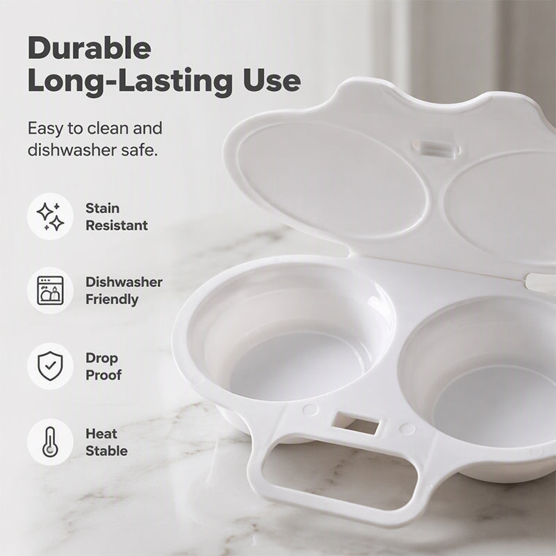 🔥 HALF PRICE SALE! ⏱️ 2-in-1 Microwave Egg Steamer – Perfect Poached Eggs In Minutes Without Mess 🍳
