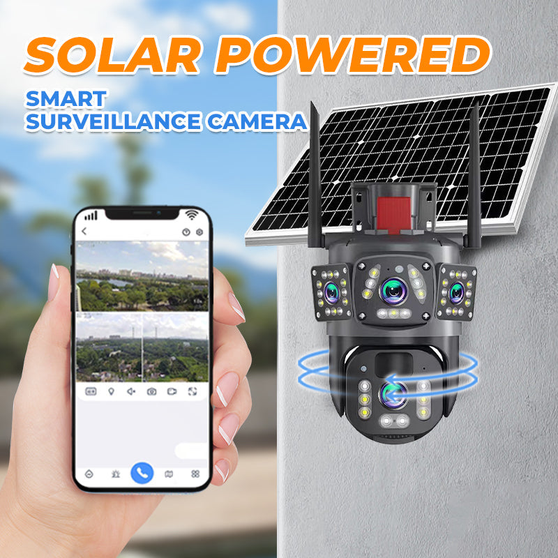 ⏳Time-Limited Special⏰6K 9MP Outdoor Wi-Fi Security Camera | 3 Lenses, 360° PTZ | IP66 Waterproof, Color Night Vision, Two-Way Audio, Motion Tracking