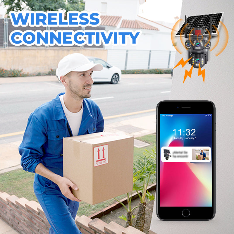 ⏳Time-Limited Special⏰6K 9MP Outdoor Wi-Fi Security Camera | 3 Lenses, 360° PTZ | IP66 Waterproof, Color Night Vision, Two-Way Audio, Motion Tracking