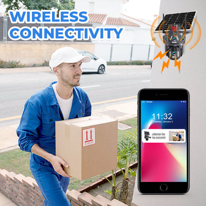 ⏳Time-Limited Special⏰6K 9MP Outdoor Wi-Fi Security Camera | 3 Lenses, 360° PTZ | IP66 Waterproof, Color Night Vision, Two-Way Audio, Motion Tracking