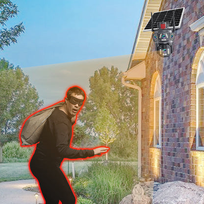 ⏳Time-Limited Special⏰6K 9MP Outdoor Wi-Fi Security Camera | 3 Lenses, 360° PTZ | IP66 Waterproof, Color Night Vision, Two-Way Audio, Motion Tracking