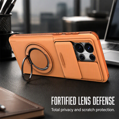 📱Limited Time Offer £12.99! 2‑in‑1 Shockproof Phone Case with Hidden Card Holder, Rugged Hybrid Protective Cover, Slide Camera Cover & 360° Rotatable Ring Stand Heavy‑Duty Phone Shell