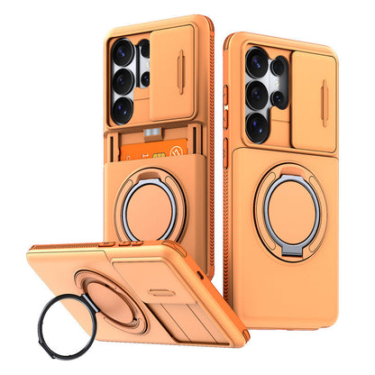 📱Limited Time Offer £12.99! 2‑in‑1 Shockproof Phone Case with Hidden Card Holder, Rugged Hybrid Protective Cover, Slide Camera Cover & 360° Rotatable Ring Stand Heavy‑Duty Phone Shell