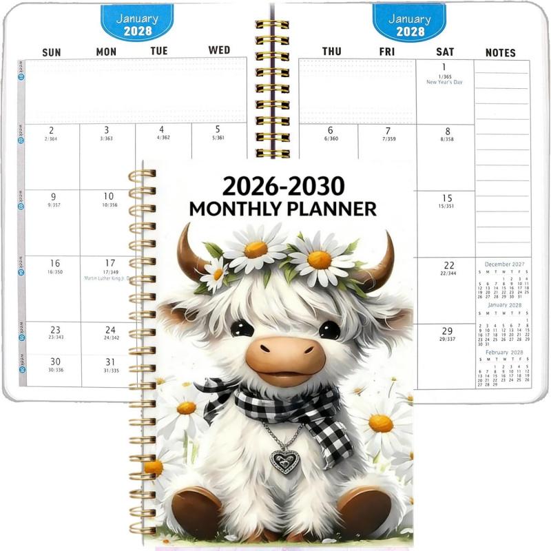 🐮 50% OFF 🌟 Adorable Highland Cow 5-Year Planner (2027–2030) ✨