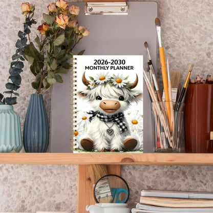🐮 50% OFF 🌟 Adorable Highland Cow 5-Year Planner (2027–2030) ✨