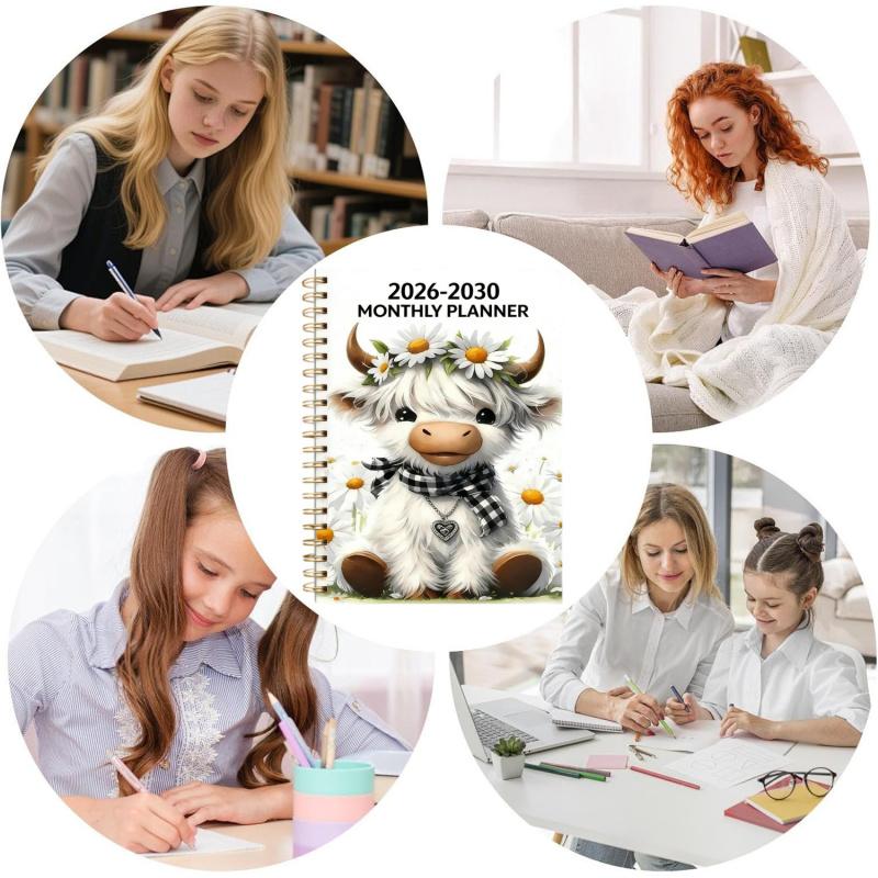 🐮 50% OFF 🌟 Adorable Highland Cow 5-Year Planner (2027–2030) ✨