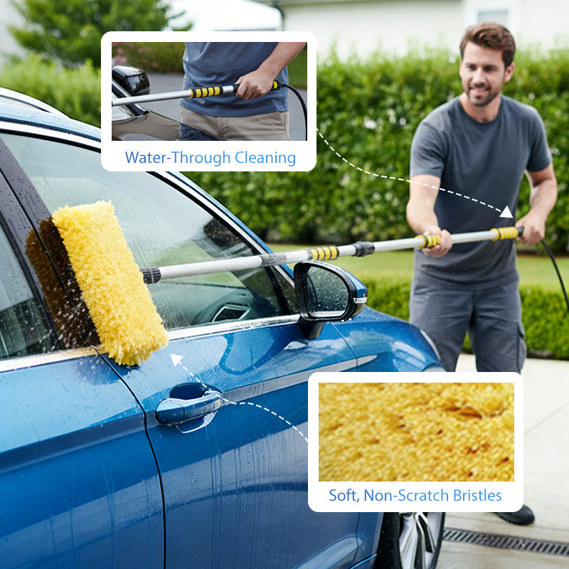 🚙 LIMITED‑TIME ! 💥 Extendable Car Wash Brush 152cm Long Handle – Labor‑Saving, Scratch‑Free, Water‑Through ✨