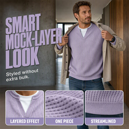 🔥 50% OFF | Men's Layered Waffle Long-Sleeve Tee