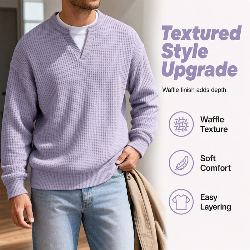 🔥 50% OFF | Men's Layered Waffle Long-Sleeve Tee