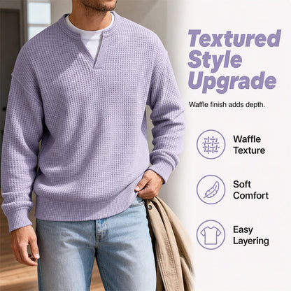 🔥 50% OFF | Men's Layered Waffle Long-Sleeve Tee
