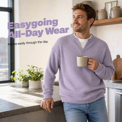 🔥 50% OFF | Men's Layered Waffle Long-Sleeve Tee
