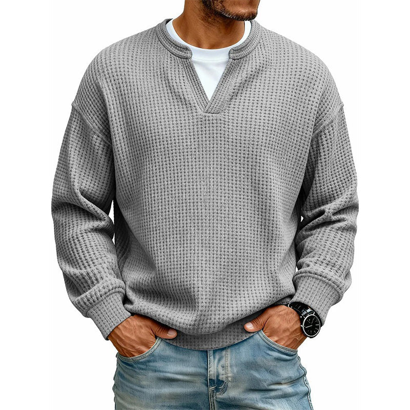 🔥 50% OFF | Men's Layered Waffle Long-Sleeve Tee