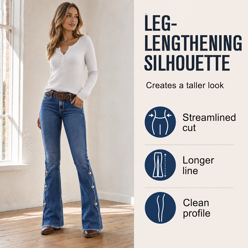 👖 50% OFF |Women High Waisted Distressed Flare Jeans