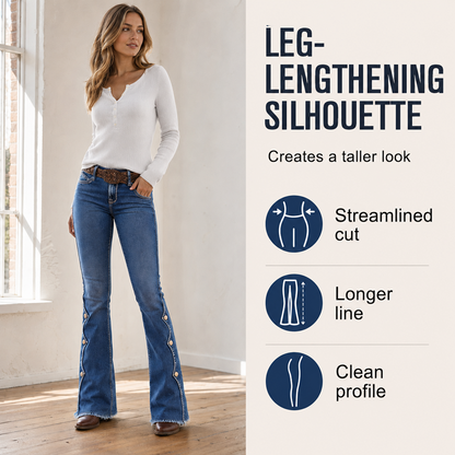 👖 50% OFF |Women High Waisted Distressed Flare Jeans