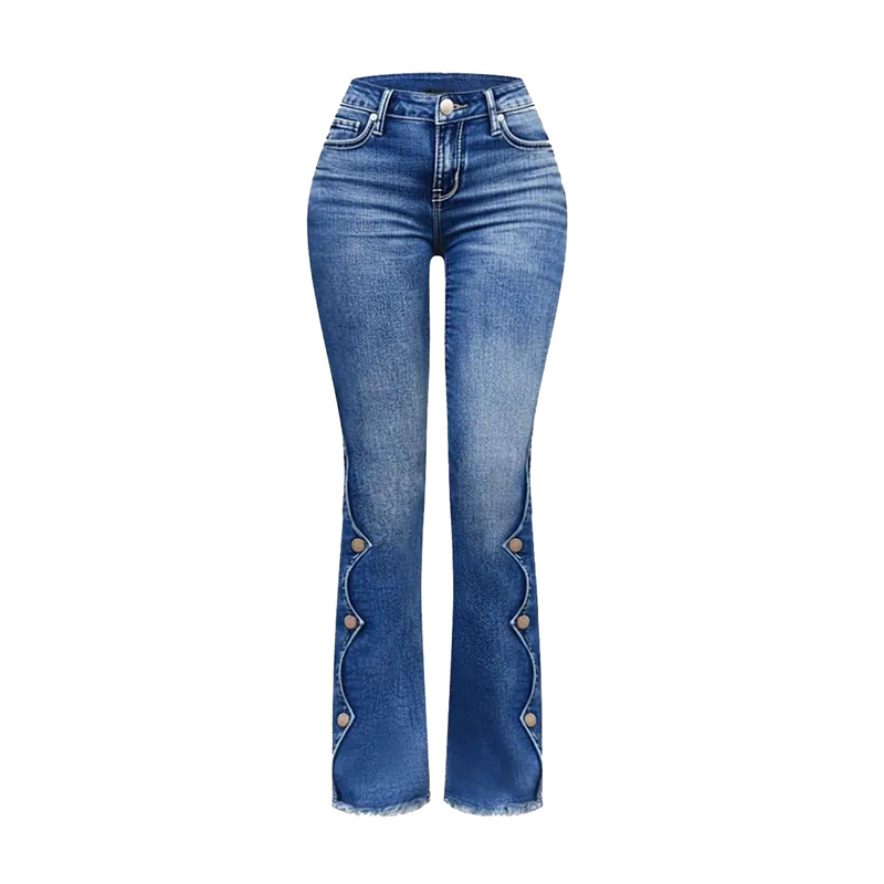 👖 50% OFF |Women High Waisted Distressed Flare Jeans