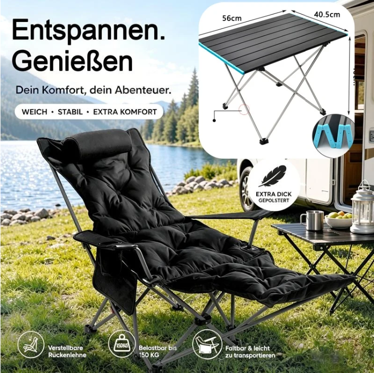 ✨ 50% OFF! Portable, Adjustable Folding Chair for Outdoor Use — Lightweight, Sturdy & Versatile 🪑🏕️ (Buy 2 & Save £5!)