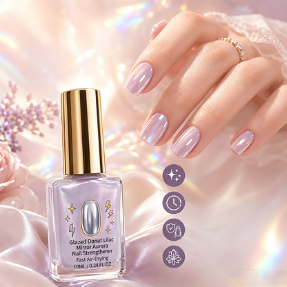 💅 50% OFF |✨ Buy 2 Get 1 Free  Lilac Glossy Mirror Nail Strengthener