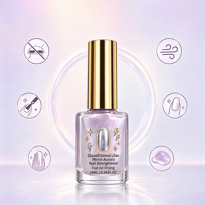 💅 50% OFF |✨ Buy 2 Get 1 Free  Lilac Glossy Mirror Nail Strengthener