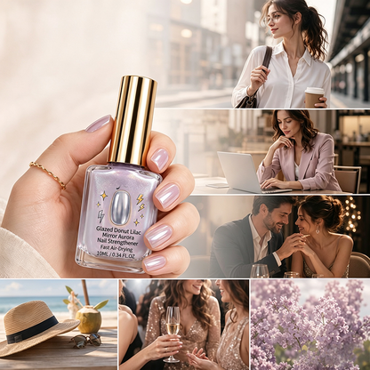 💅 50% OFF |✨ Buy 2 Get 1 Free  Lilac Glossy Mirror Nail Strengthener