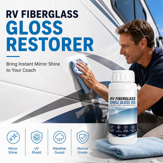 📢📢BUY 5 GET 5 FREE !! ⏰ RV Fiberglass Gloss Oil Shine Restorer – UV‑Protective, Easy‑Apply, Long‑Lasting ✨