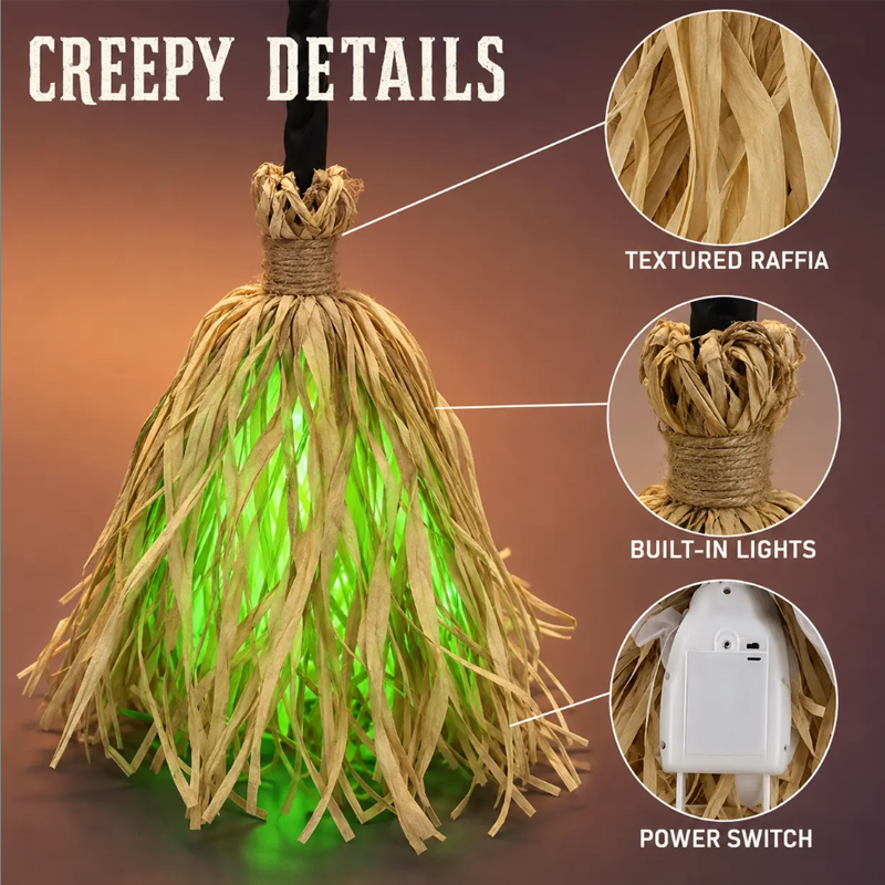🧹 50% OFF | Halloween Electric Witch Broom Decoration