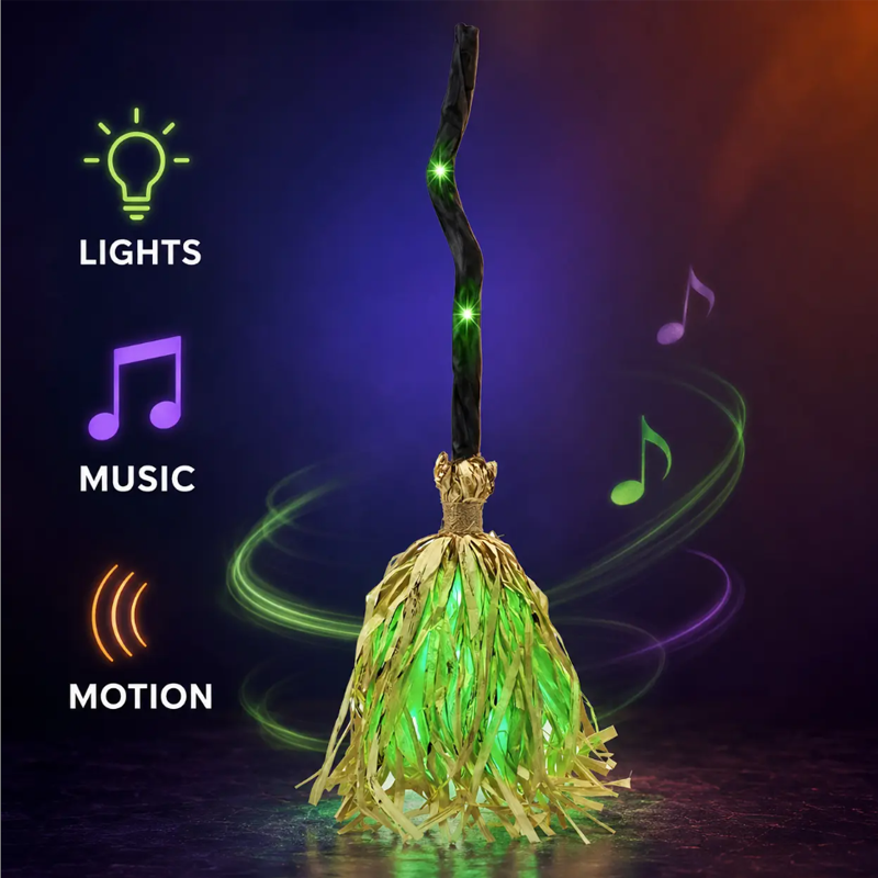 🧹 50% OFF | Halloween Electric Witch Broom Decoration
