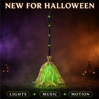 🧹 50% OFF | Halloween Electric Witch Broom Decoration