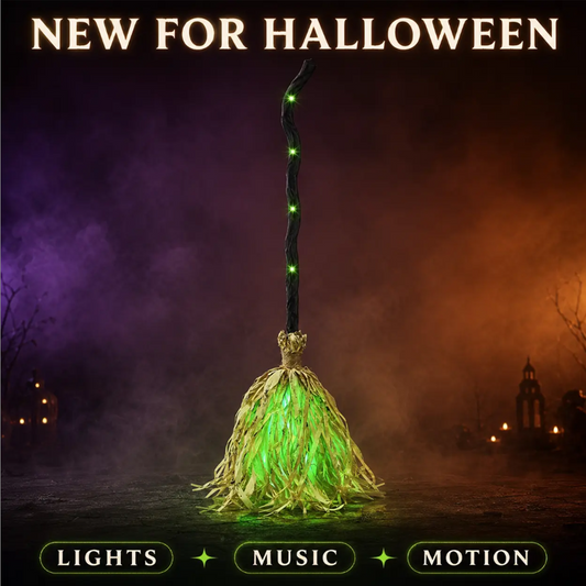 🧹 50% OFF | Halloween Electric Witch Broom Decoration