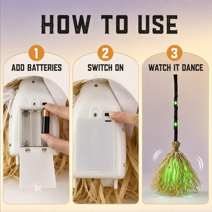 🧹 50% OFF | Halloween Electric Witch Broom Decoration