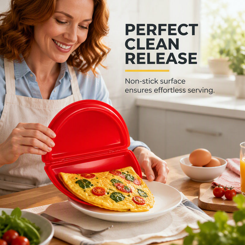 🥳2026 HOT SALE🥳💞50K+ SOLD! 🍳⚡ 50% OFF + BUY MORE, SAVE MORE! Microwave Omelet Cooker – 2-in-1 makes omelets & egg cups in minutes. Premium eco-friendly PP – safe, durable & BPA-free. From £12.99 – stock up for quick healthy breakfasts! 🧼✅