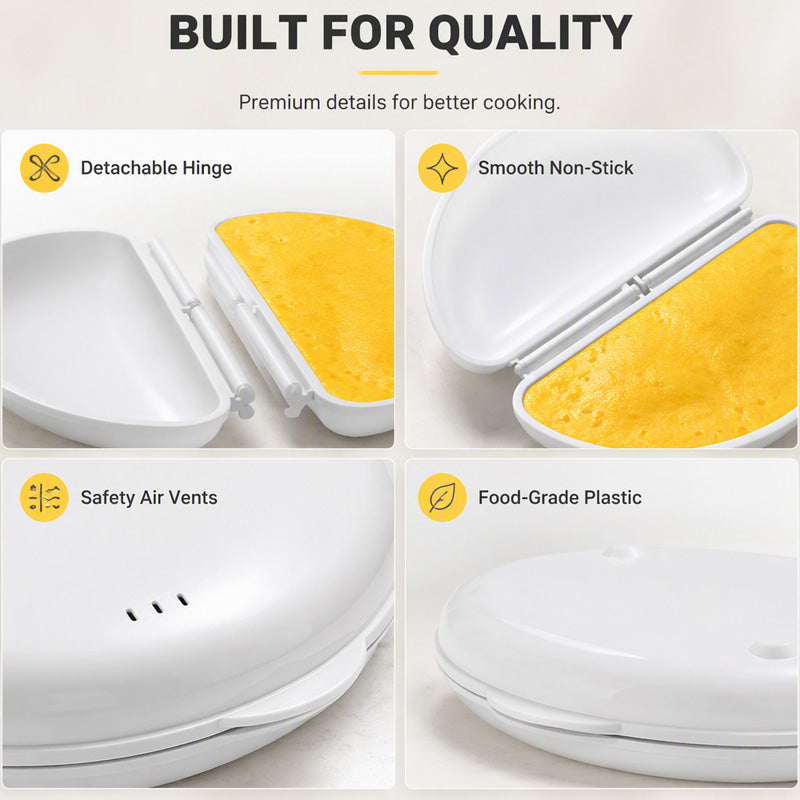 🥳2026 HOT SALE🥳💞50K+ SOLD! 🍳⚡ 50% OFF + BUY MORE, SAVE MORE! Microwave Omelet Cooker – 2-in-1 makes omelets & egg cups in minutes. Premium eco-friendly PP – safe, durable & BPA-free. From £12.99 – stock up for quick healthy breakfasts! 🧼✅