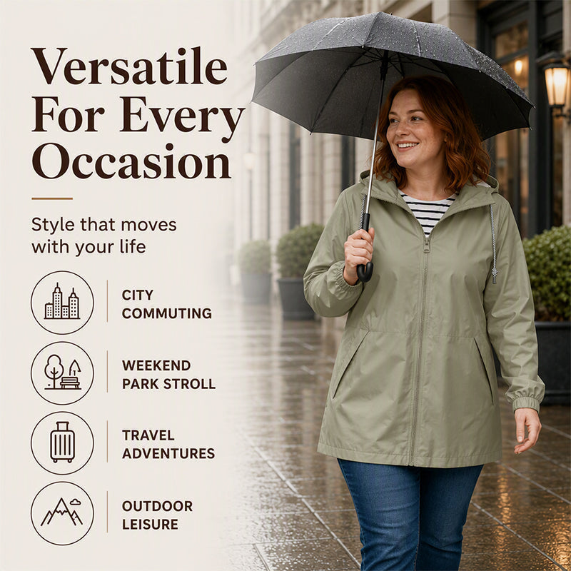 🌧️ £27.99 TODAY! 💥 Women's Outdoor Waterproof Hooded Jacket 🧥