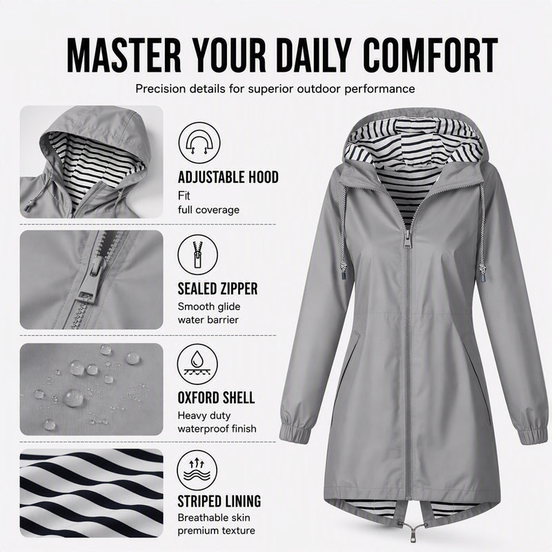 🌧️ £27.99 TODAY! 💥 Women's Outdoor Waterproof Hooded Jacket 🧥