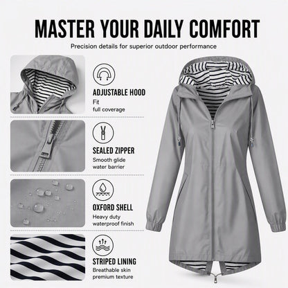 🌧️ £27.99 TODAY! 💥 Women's Outdoor Waterproof Hooded Jacket 🧥