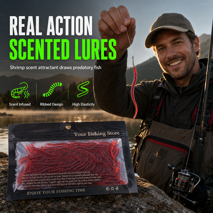 🎣 Buy 2 Get 1 FREE | Scented Earthworm Fishing Baits