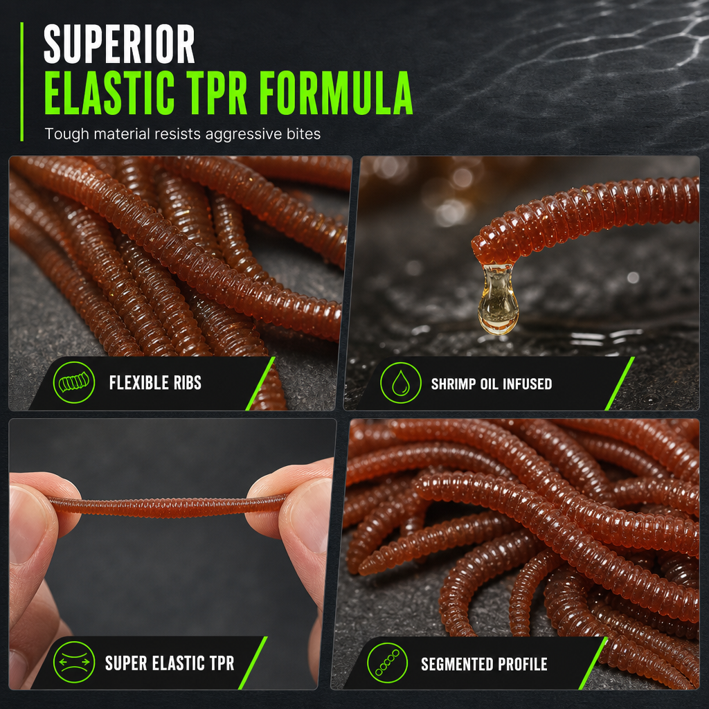 🎣 Buy 2 Get 1 FREE | Scented Earthworm Fishing Baits