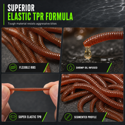 🎣 Buy 2 Get 1 FREE | Scented Earthworm Fishing Baits
