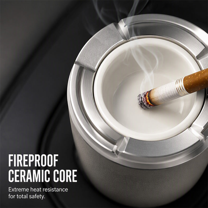🚗 Save 50% Today! Rotating Car Ashtray With Ceramic Inner Liner ✨