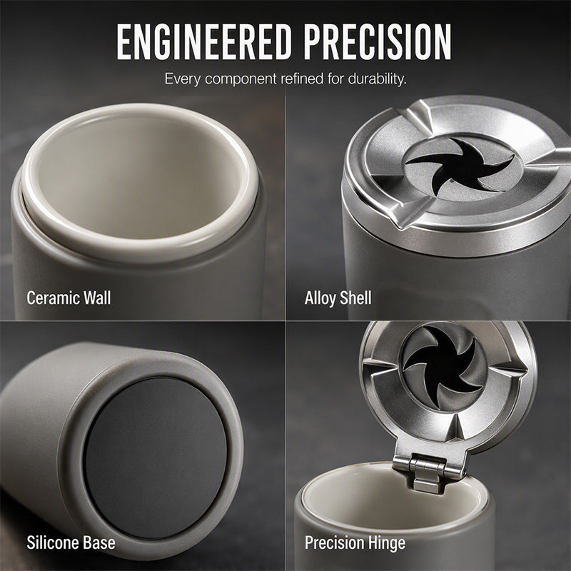 🚗 Save 50% Today! Rotating Car Ashtray With Ceramic Inner Liner ✨