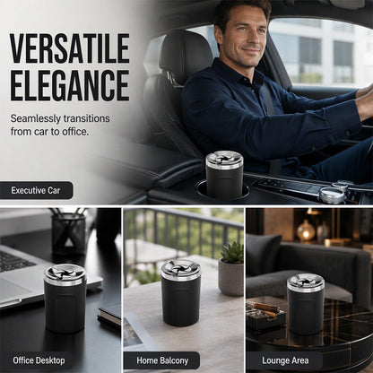 🚗 Save 50% Today! Rotating Car Ashtray With Ceramic Inner Liner ✨
