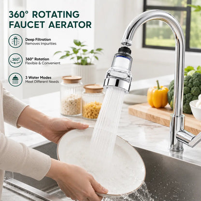 🚰 Save 50% Today! 3-Gear Splash-Proof Faucet Filter With Universal Joint