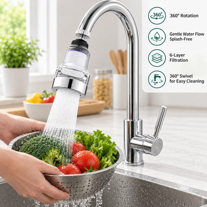 🚰 Save 50% Today! 3-Gear Splash-Proof Faucet Filter With Universal Joint