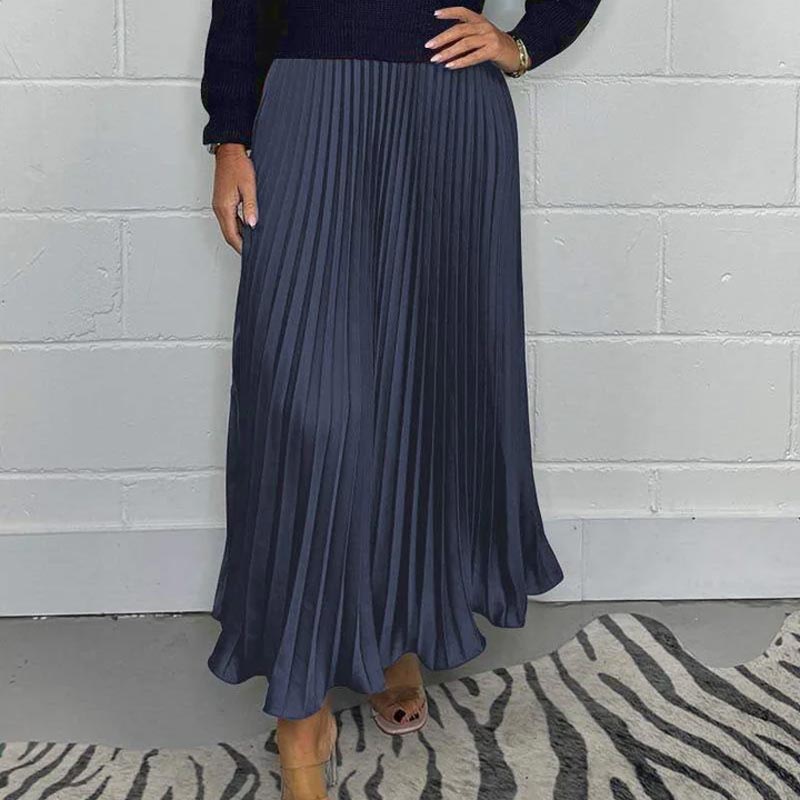 50% OFF TODAY ONLY! 👗✨-Women’s Stylish & Elegant Round-Neck Pleated Dress