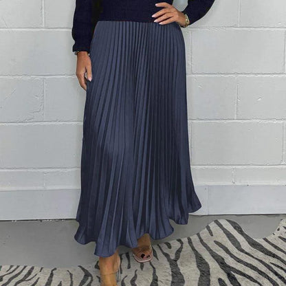 50% OFF TODAY ONLY! 👗✨-Women’s Stylish & Elegant Round-Neck Pleated Dress