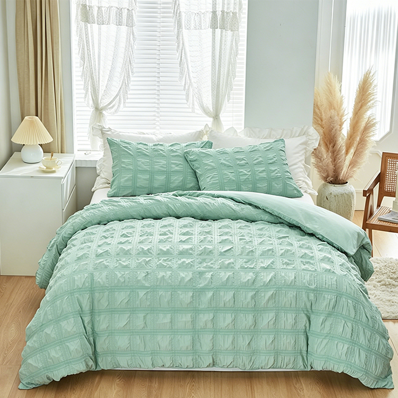 🏆LAST DAY SALE 50% OFF🔥3-Piece Pintuck Textured Duvet Cover Set